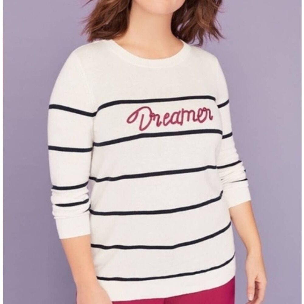 Lane Bryant Plus Size Dreamer Graphic Stretch knit Sweater NEW Women's Sz 26/28
